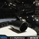 Exhaust Tip - 3.5 Inch Matt Black Magna Flow Exhaust Style Tips 1 PCD