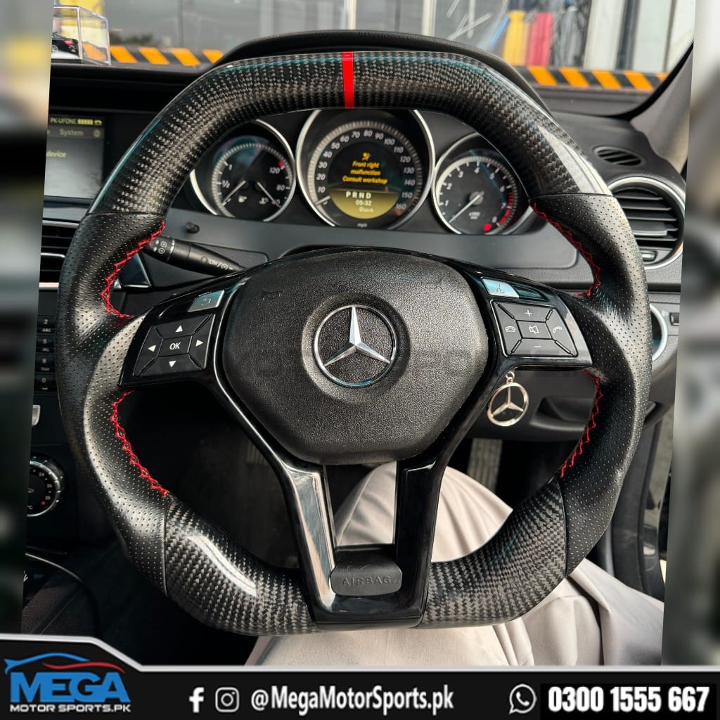 Mercedes C Class W204 Carbon Fiber Steering Wheel