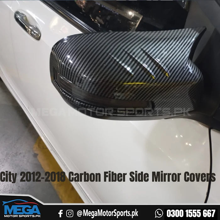 Honda City 2012-2018 Carbon Fiber Side Mirror Covers