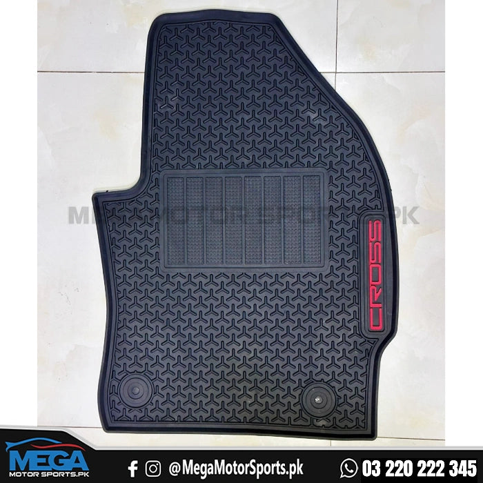 Toyota Corolla Cross Latex Black Floor Mats