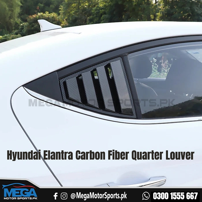 Hyundai Elantra Carbon Fiber Quarter Louver