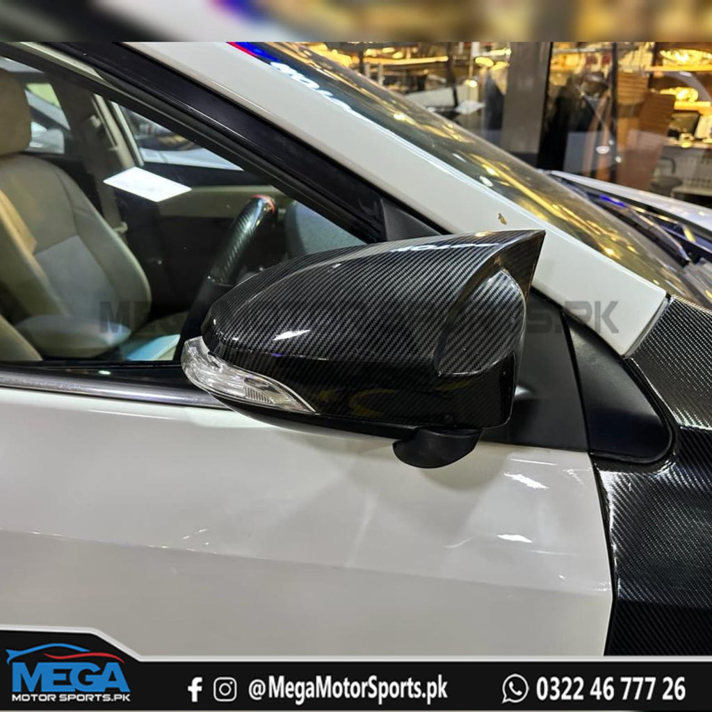 Toyota Corolla Batman Carbon Fiber Side Mirror Covers For 2014 2015 2016 2017 2018 2019 2020 2021