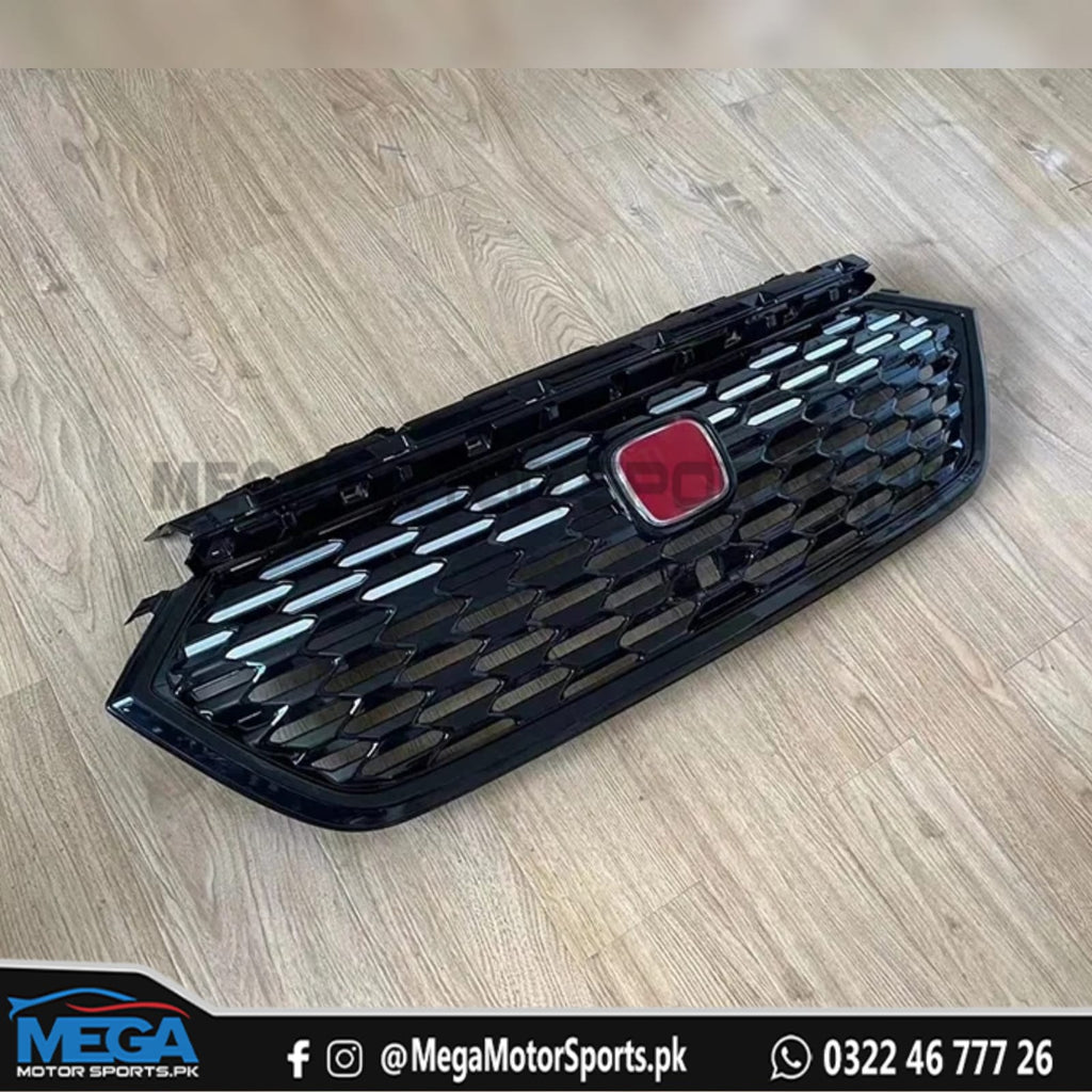 Front Bumper Upper Grill For 2023-2024 Honda HR-V – Black Honeycomb, Matte Finish, Plastic