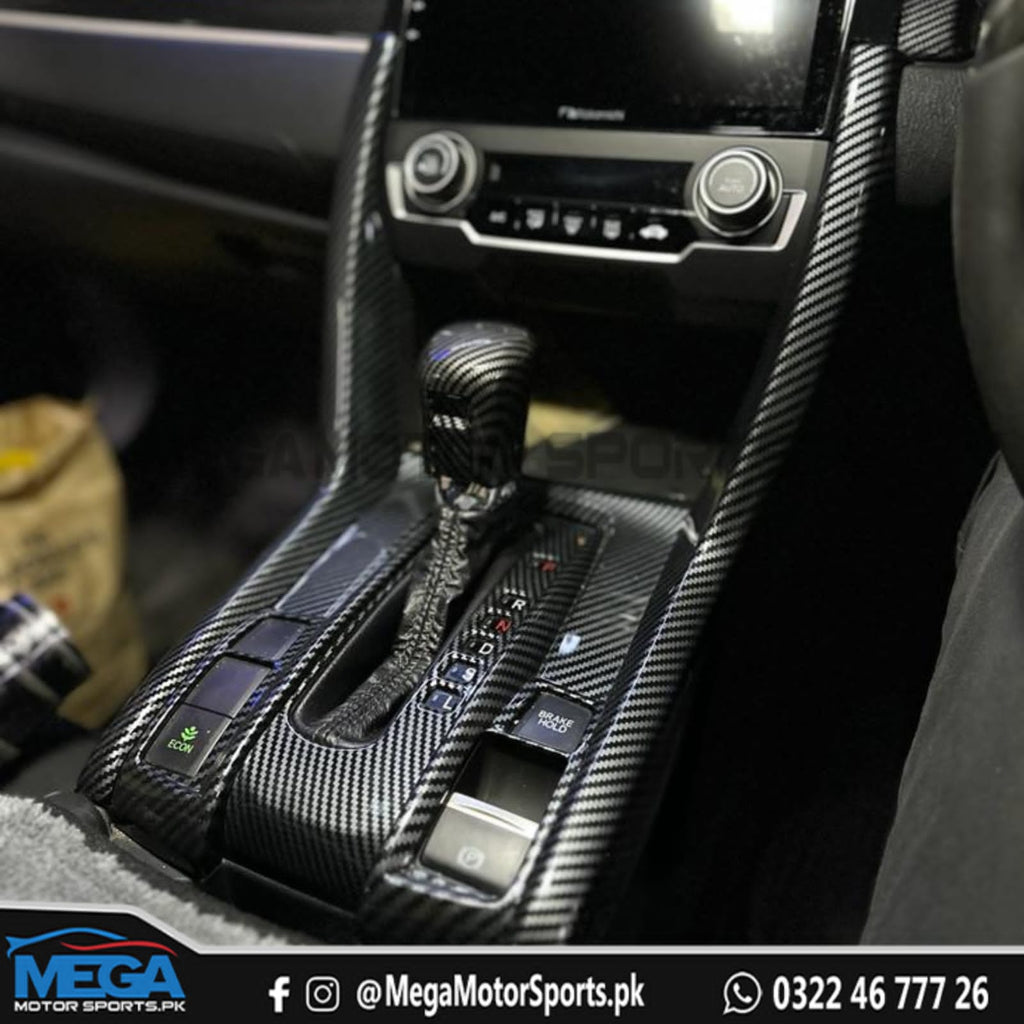 Honda Civic X Carbon Fiber Gear Nob Full Trim 2016 - 2021