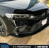 Honda Civic Mugen Glossy Black Front Lip Splitter For 11th Gen 2022 - 2025