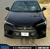 Honda Civic Mugen Glossy Black Front Lip Splitter For 11th Gen 2022 - 2025