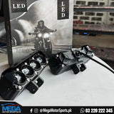 Jeep 4 LED Spot Light Hi/Low Beam Headlight Dual Colour for Fog/ OffRoad/ Hunting