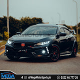 Honda Civic X Carbon Fiber M3 Style Side Mirror Covers - Batman