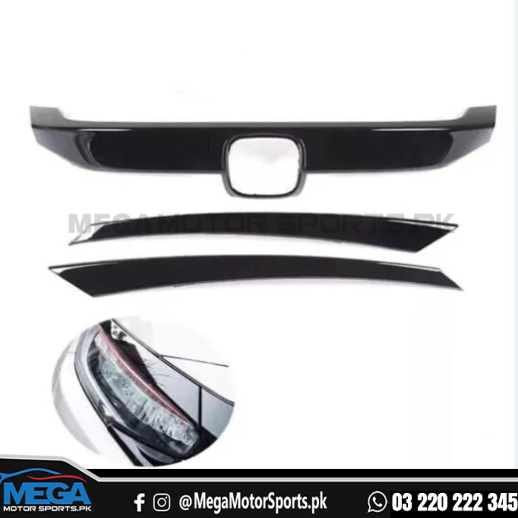 thumbnail image 2 of 4pcs Carbon Fiber Style Interior Door Armrest Trim Cover – For Honda Civic 2016-2020 2 of 4