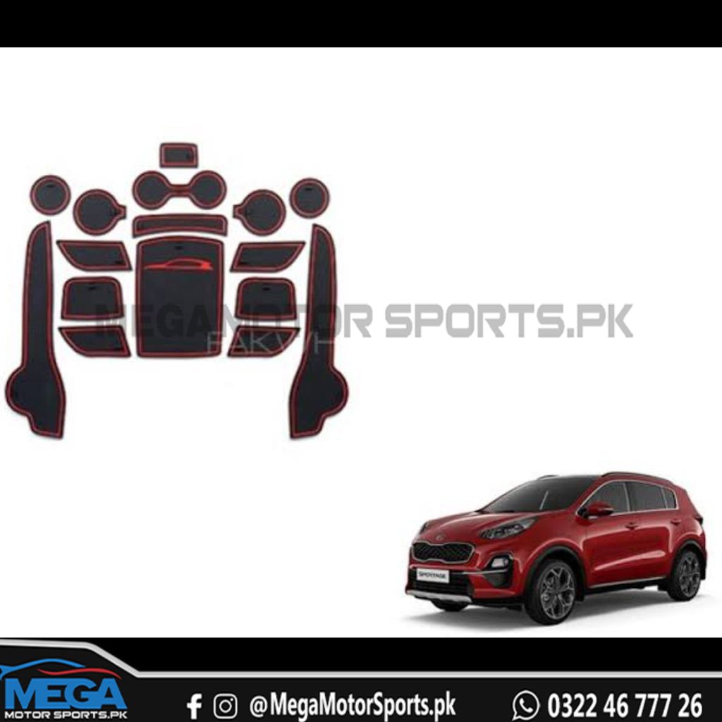 KIA Sportage Interior Non Slip Matts - Red 2019 - 2024