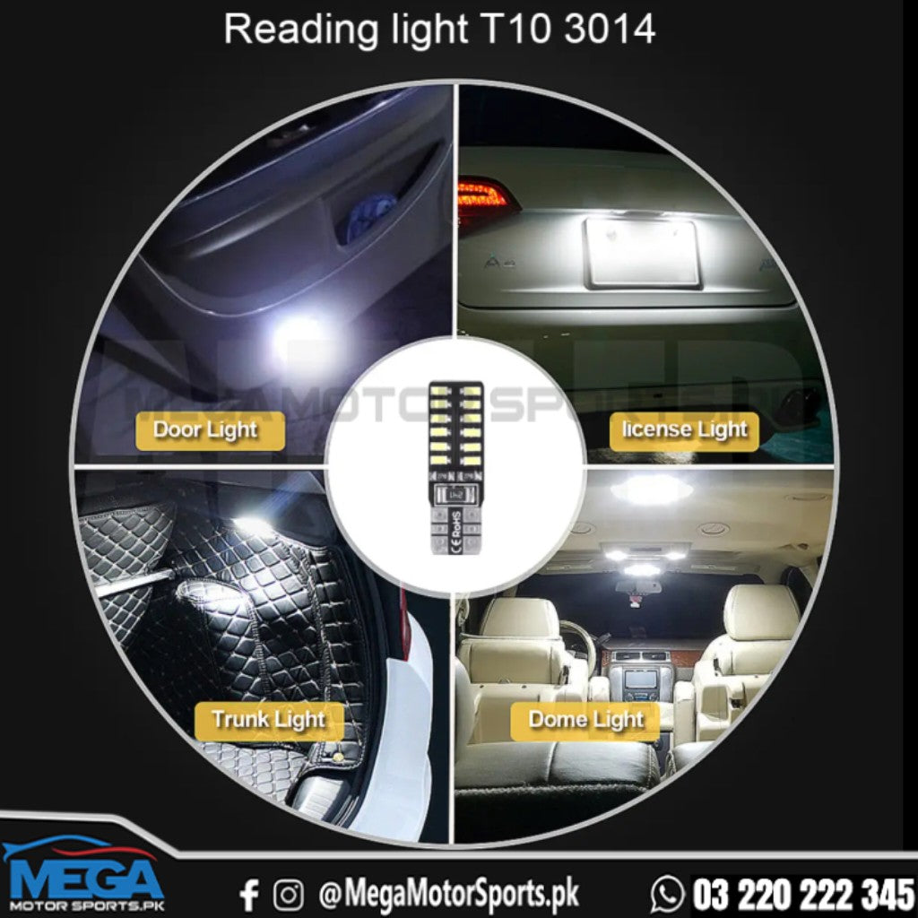T10 LED Light - White Light For Door Light , Side Bulb ,  License Plate , Lamp Dome Light - Set of 2
