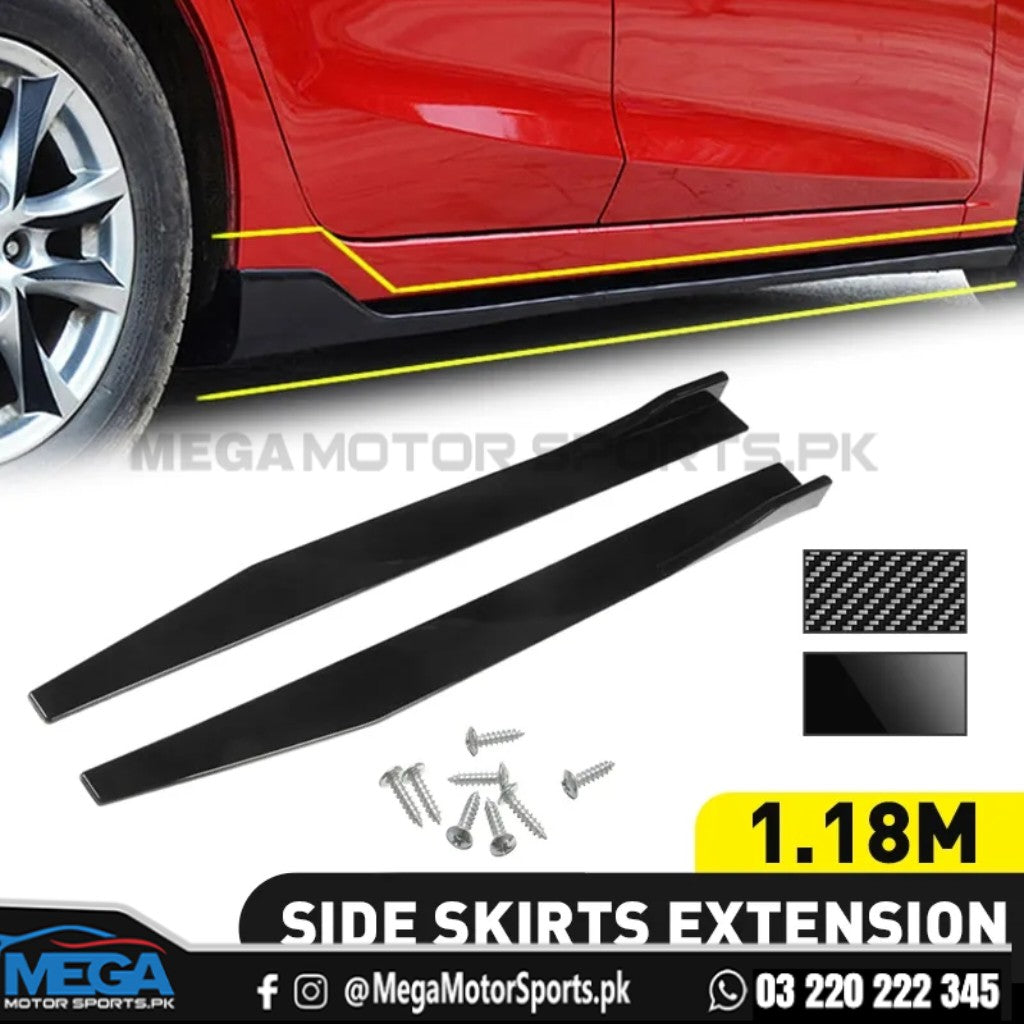 Side Splitter / Side Skirt Extension Half 3.4Ft Gloss Black