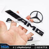 Mercedes C Class W204 AMG Gloss Black Emblem / Logo