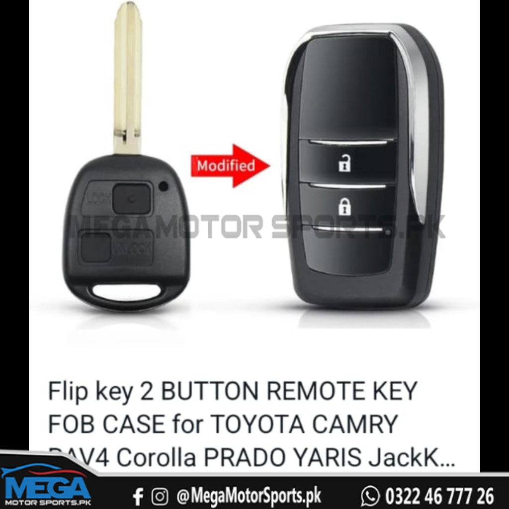 Toyota Corolla 2 Buttons Key Converter Fortuner Style Jack Knife