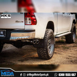 HKS LEGAMAX Side Exit Carbon Fiber Tips Exhaust for Hilux Revo/Rocco