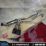 HKS LEGAMAX Side Exit Carbon Fiber Tips Exhaust for Hilux Revo/Rocco