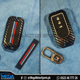 Honda Insight 3 Button Metal Zinc Alloy Key Fob / Carbon Fiber Key Cover For 2019 - 2024