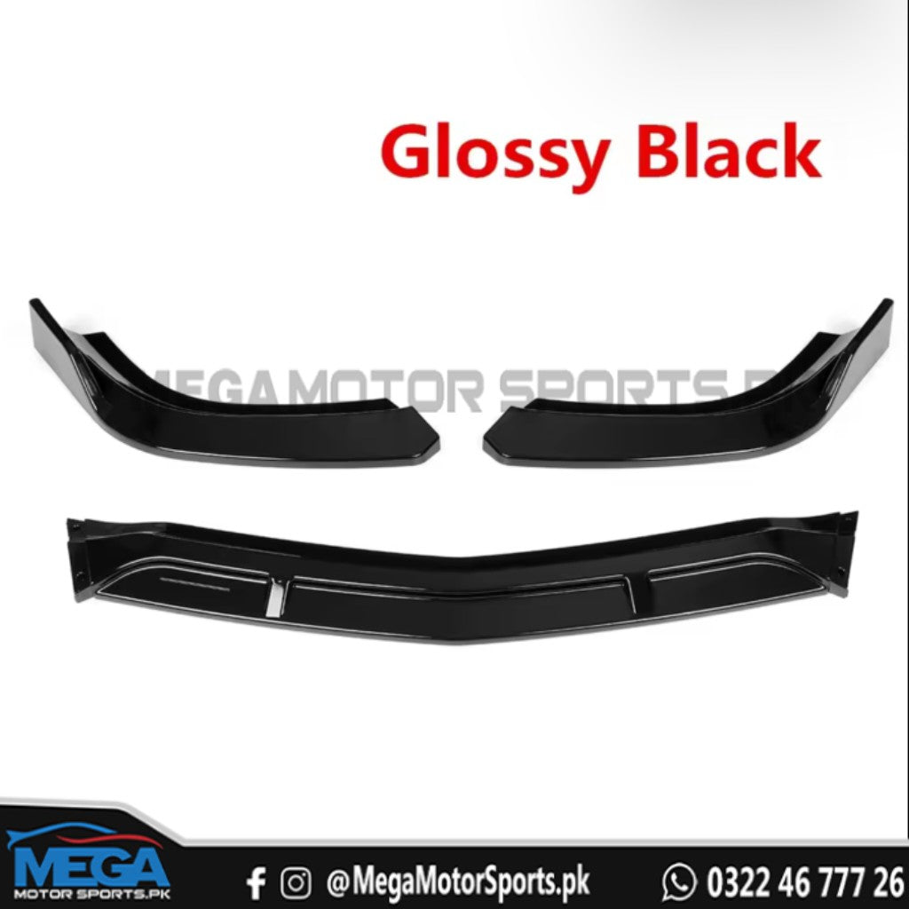 Mercedes C Class W204 Glossy Black Front Splitter For AMG Bumper