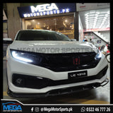 Honda Civic Front US Facelift Bumper With Piano Black Trims