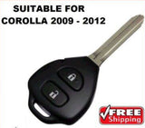 Toyota Corolla Metal Key Fob / Key Cover Model 2009 - 2013