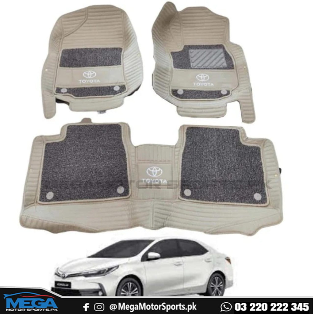 Toyota Crolla  10D Floor Mats Beige With  Grass