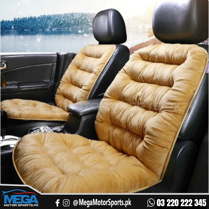 Velvet Golden Soft Cushion Covers for Car Seats Smooth Ultra Comfort Cover 1pc