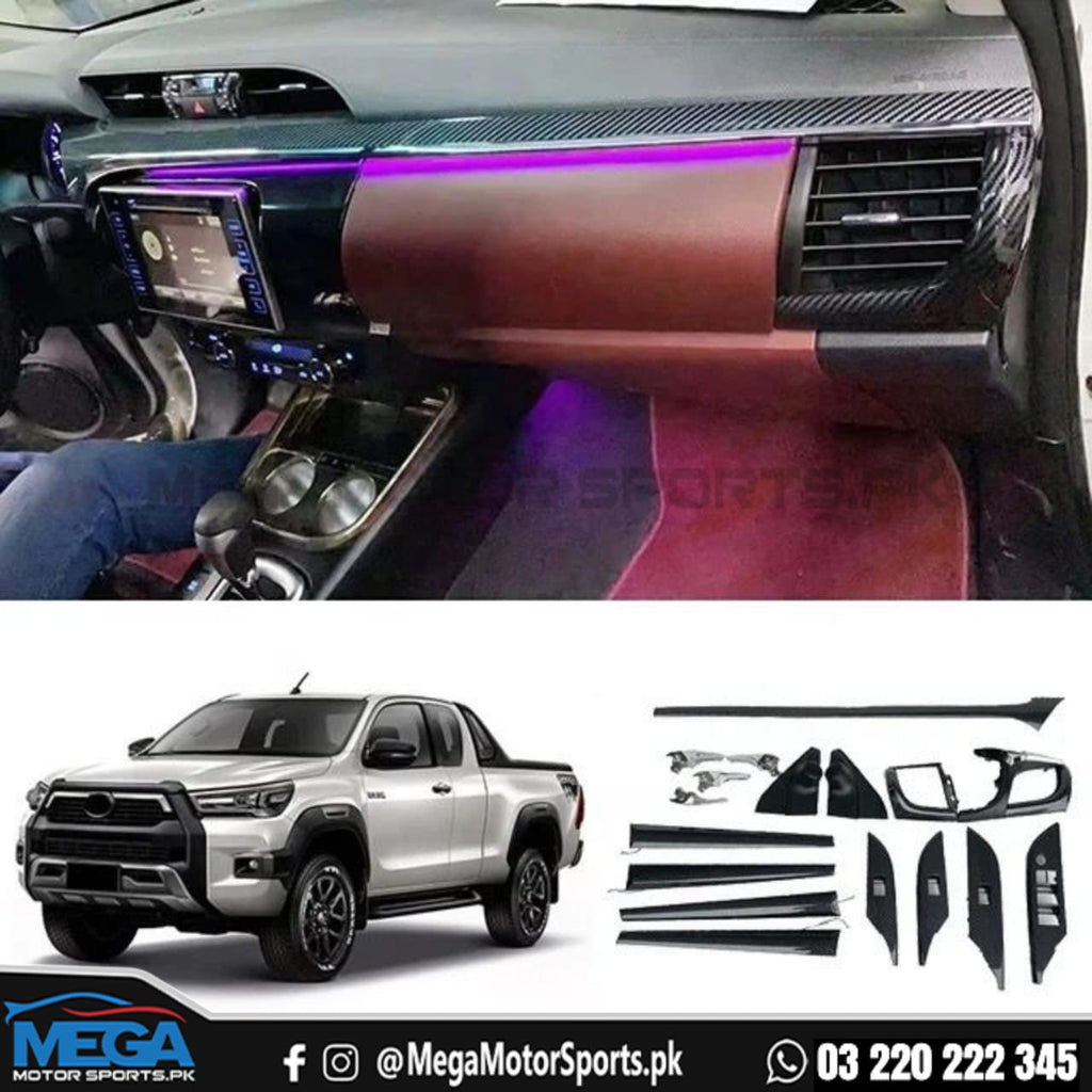 Toyota Hilux Revo Ambient  Lighting Carbon Fiber Interior kit 2016-2025