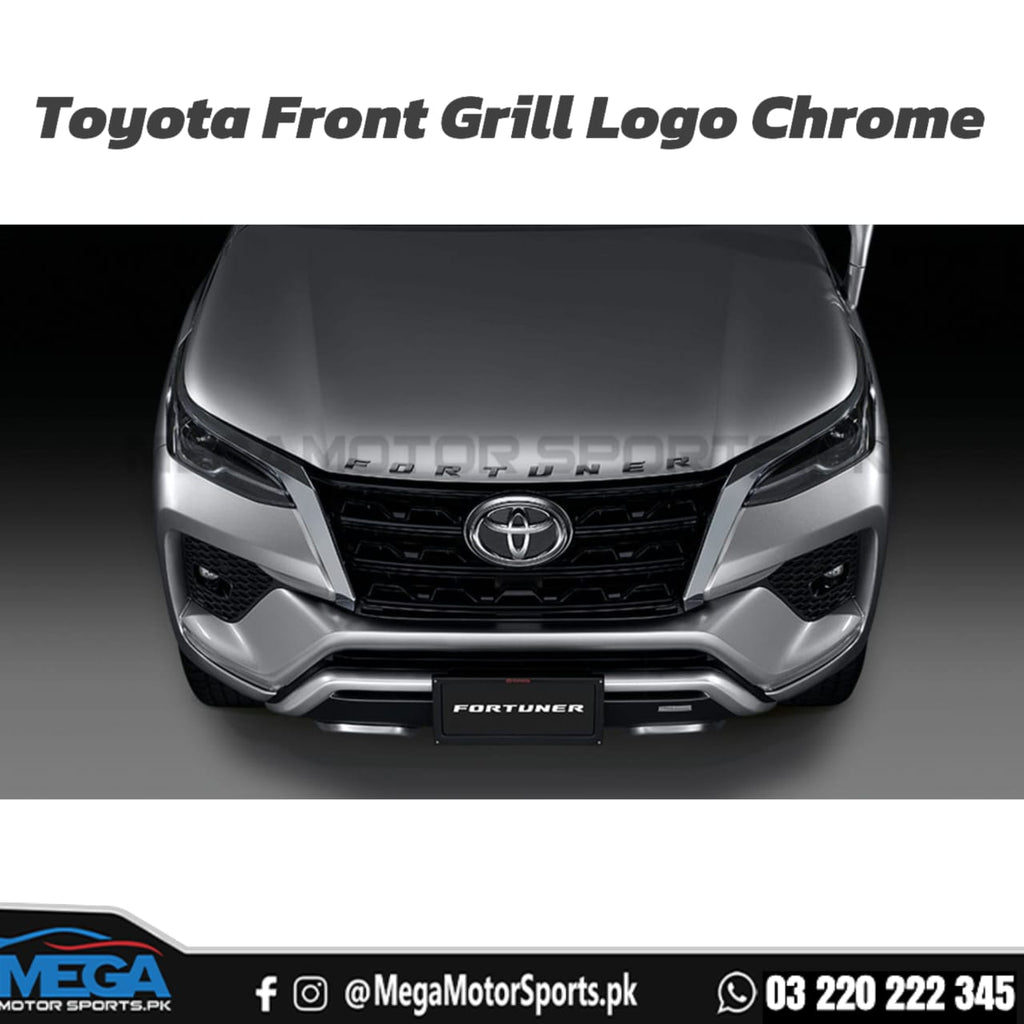 Toyota Fortuner GR Style Front Grill Black Chrome Logo