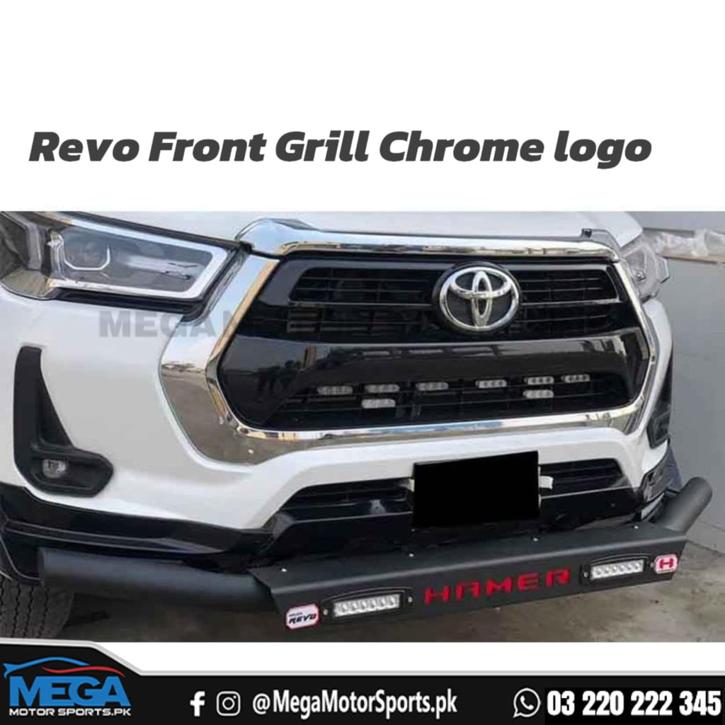 Toyota Hilux Revo Rocco GR Front Grill Chrome Logo