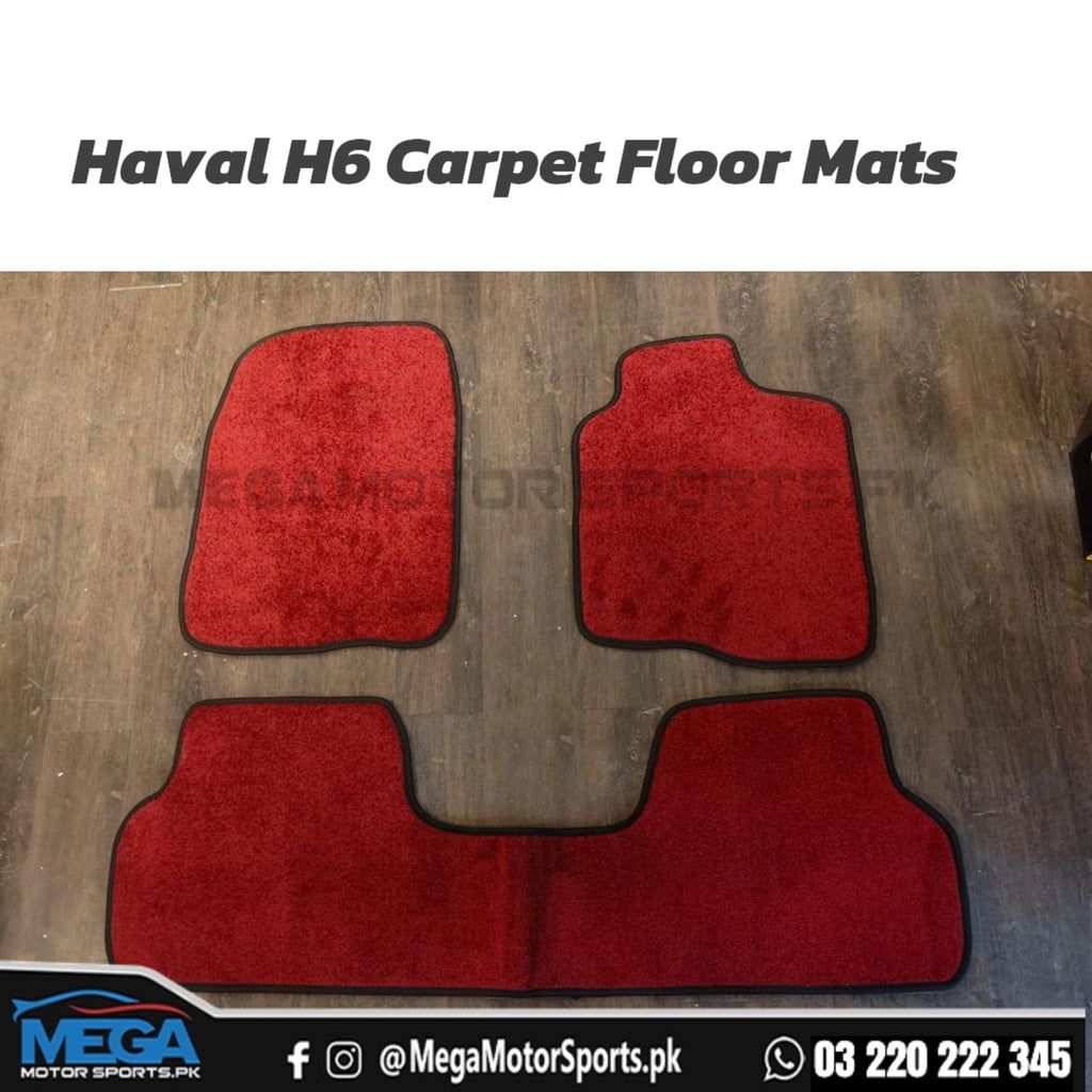 Haval H6 Red Carpet Floor Matts 2022-2025