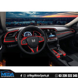 Honda Civic X  Red Steering Trim