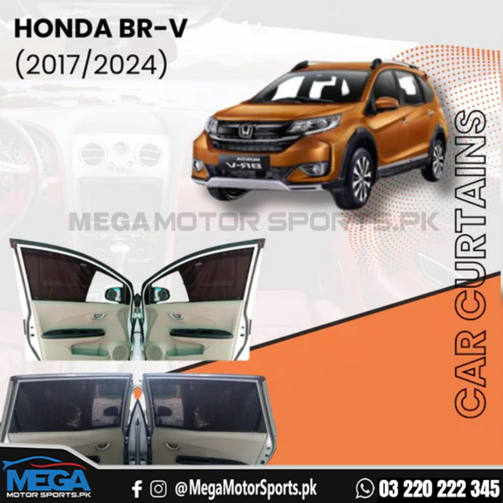 Honda BR-V Sliding Car Curtains / Sun Shades 2017-2025