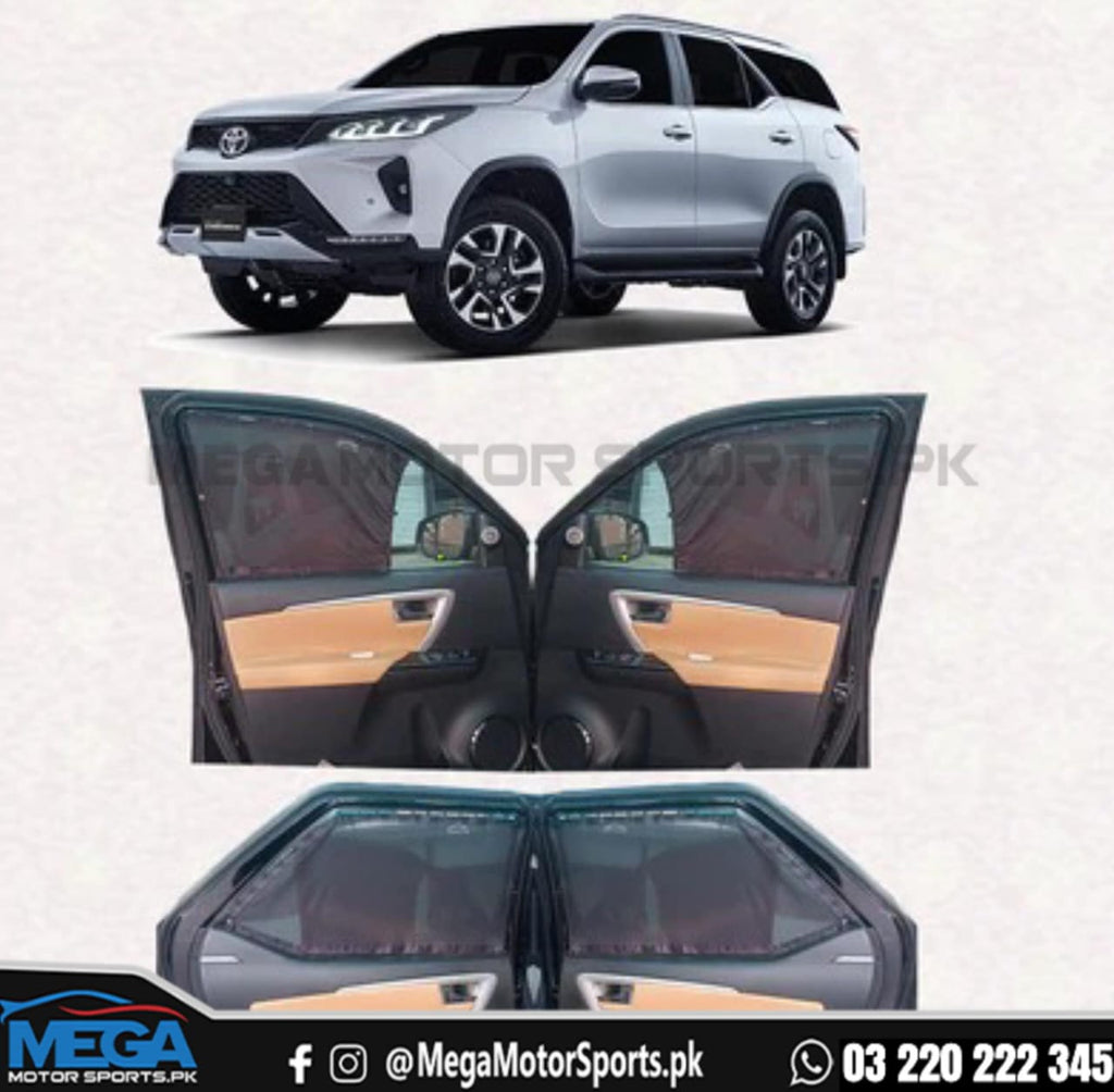 Toyota Fortuner Sliding Car Curtains / Sun Shades 2017-2025