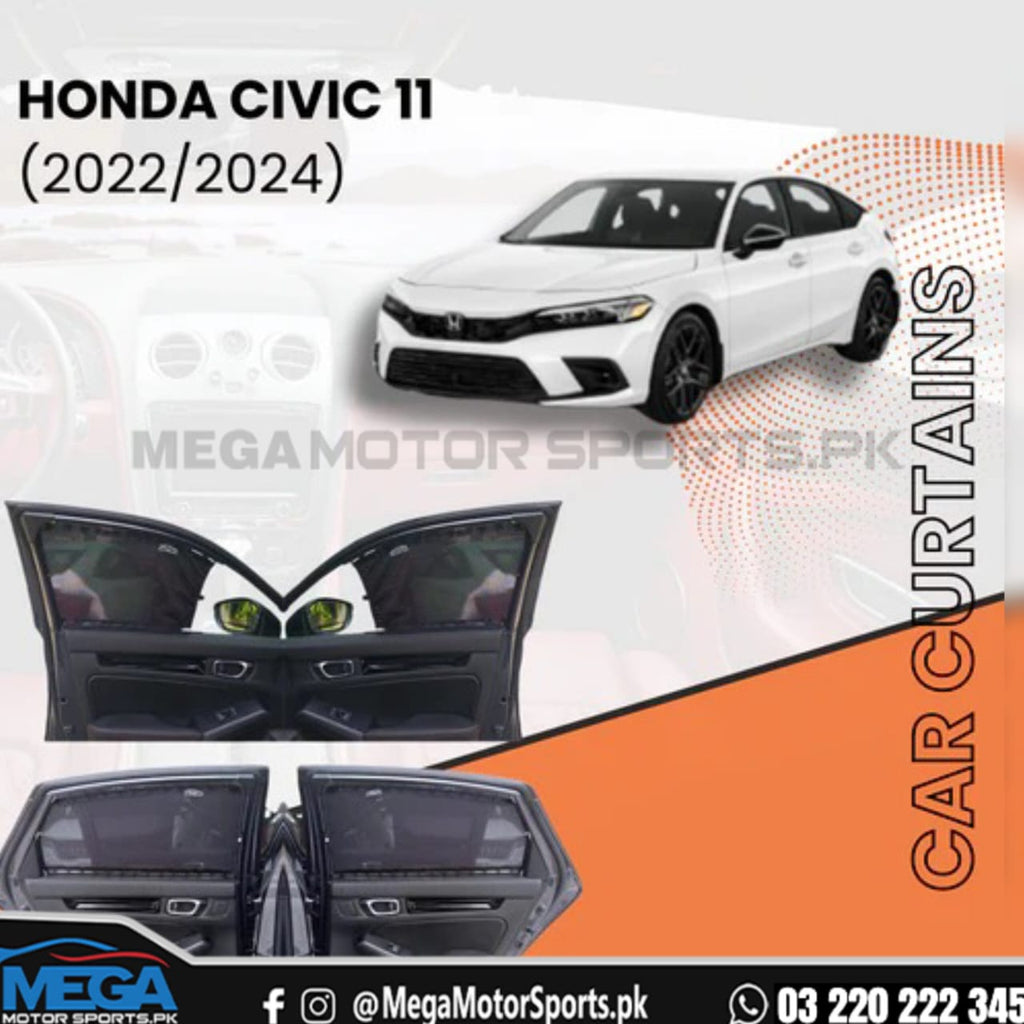 Honda Civic Sliding Car Curtains / Sun Shades 2022-2025