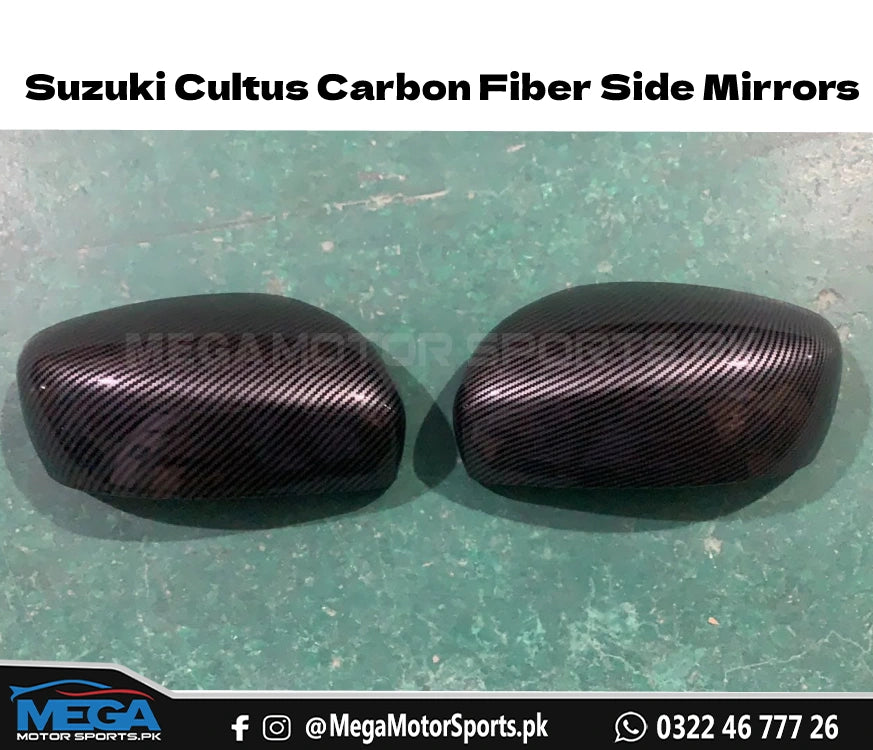 Suzuki Cultus Carbon Fiber Side Mirror Covers For 2018 2019 2020 2021 2022