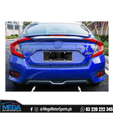 Honda Civic X Diffuser With Chrome Trim - Matt Carbon Fiber 2016-2021