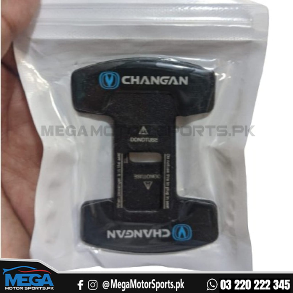 Changan Plastic Seat Belt Clip Pair Black