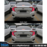 Honda Civic X Red Smoke Lava Tail Lights Version 1