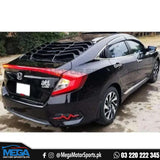 Honda Civic Back Screen Louver Rack Evo Style - Model 2016-2021