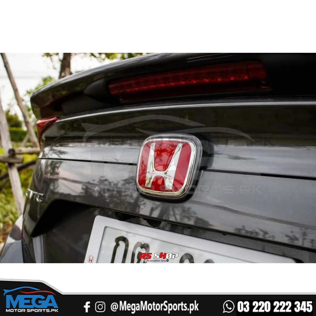 Honda Civic Rear Red H Logo 2016-2020