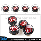 Honda Civic Red Wheel Caps H Monograms