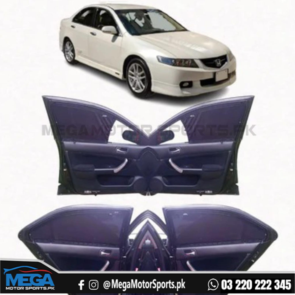 Honda Accord Sliding Car Curtains / Sun Shades 2003-2008