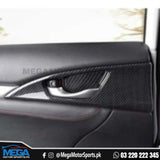 Honda Civic X Carbon Fiber Interior Door Handles Trim