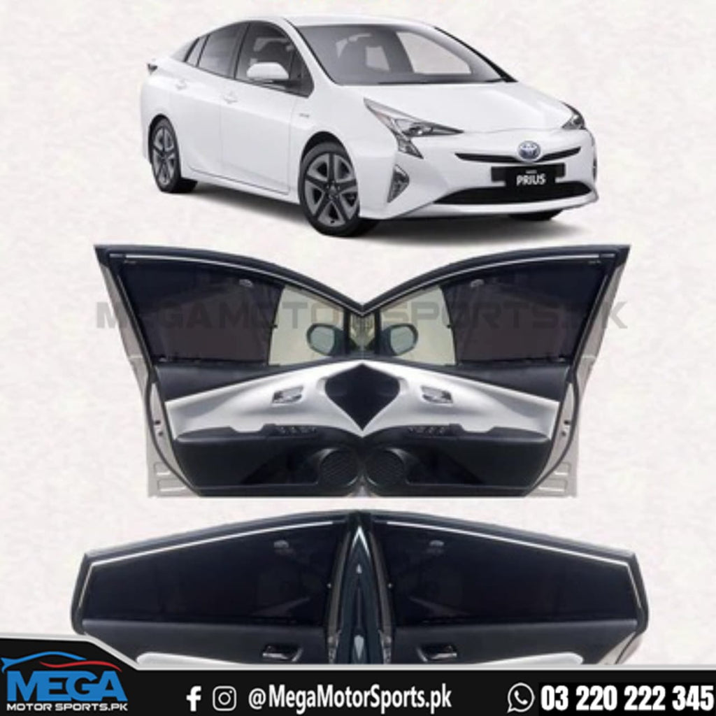 Toyota Prius Sliding Car Curtains / Sun Shades 2015-2022