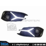 Honda Civic X  Fog Lamps Sword Style DRL Cover 2016-2020