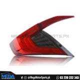 Honda Civic X Red Smoke Lava Tail Lights Version 1