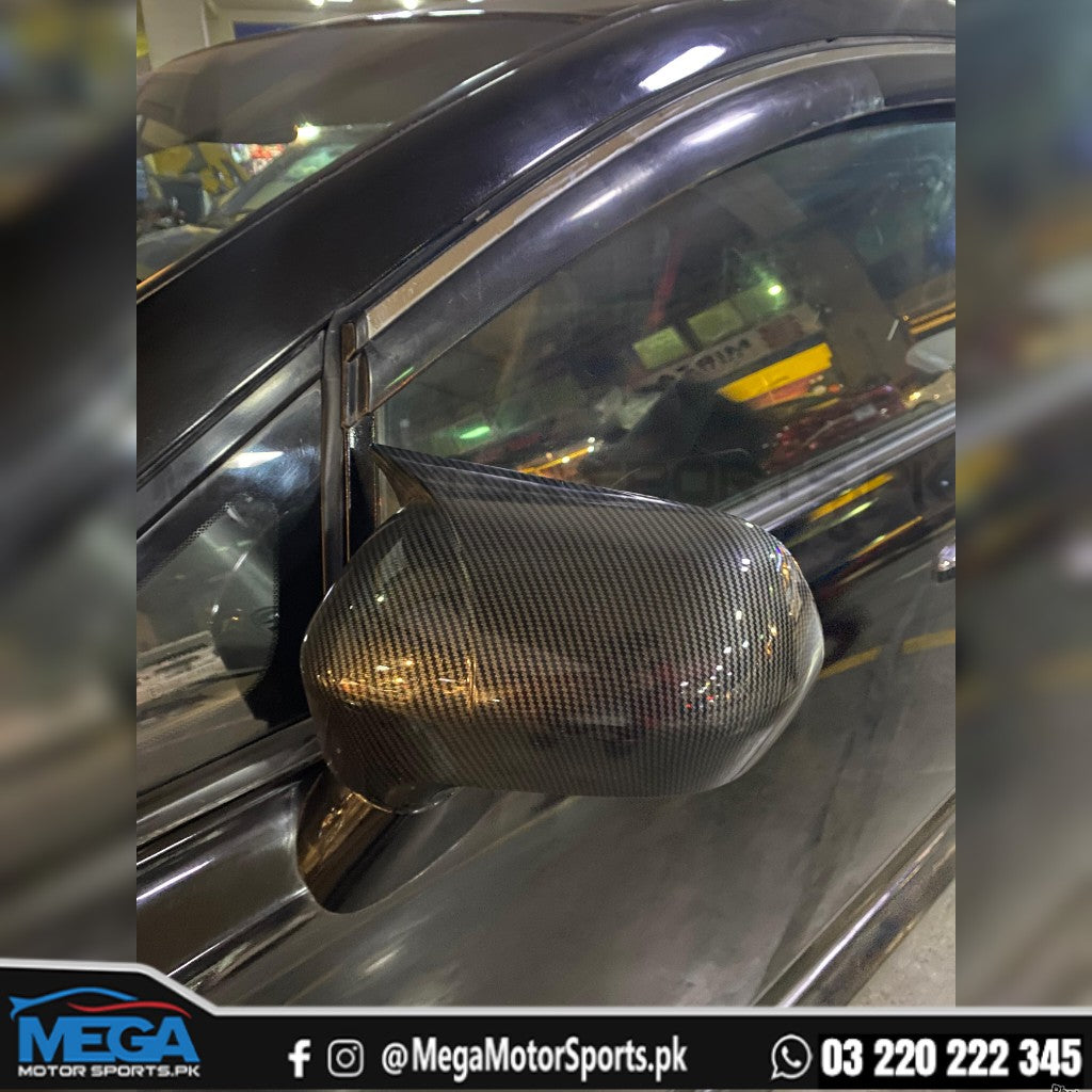 Honda Civic Reborn Carbon Fiber Side Mirror Cover (Without Indicator) For 2006-2011