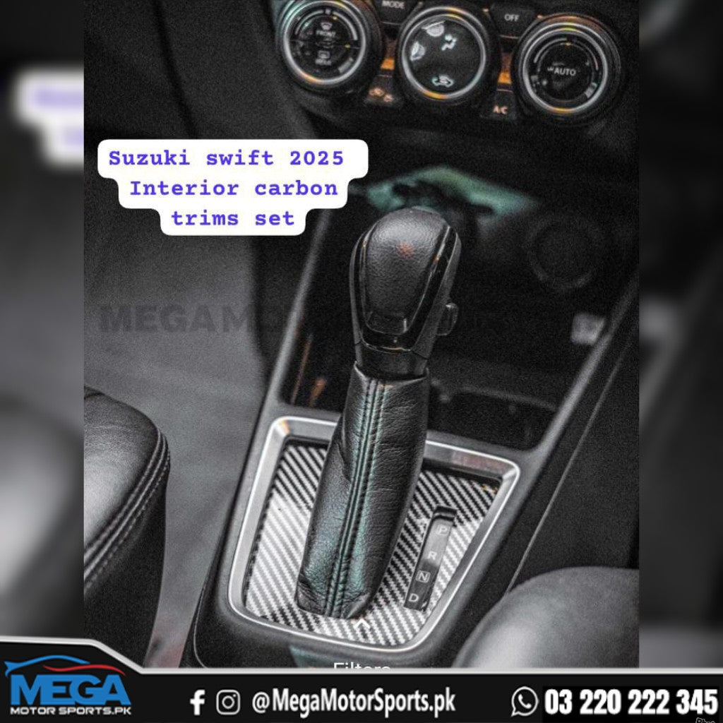 Suzuki Swift Gear Shift Trim Carbon Fiber For 2022-2025