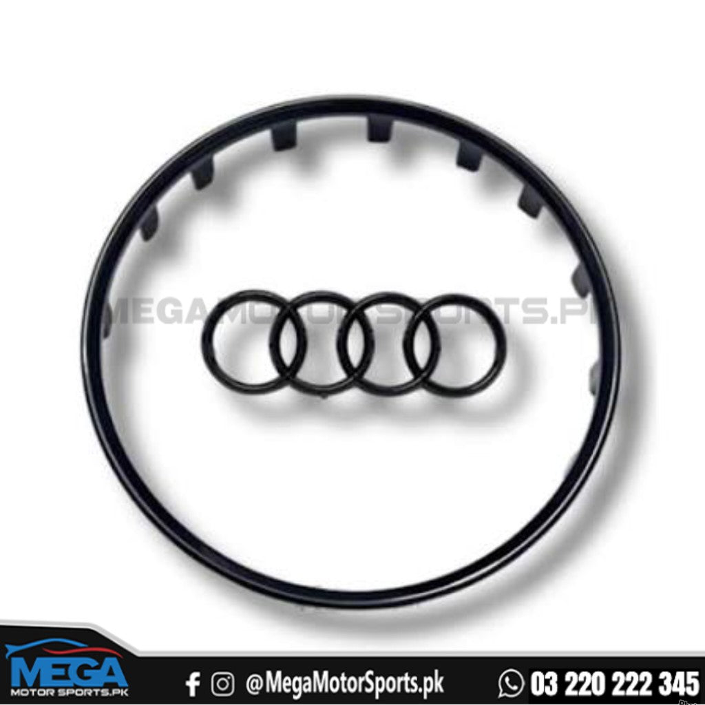 Audi A3 & A5 Steering Wheel Logo + Ring Gloss Black