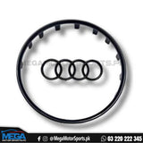 Audi A3 & A5 Steering Wheel Logo + Ring Gloss Black